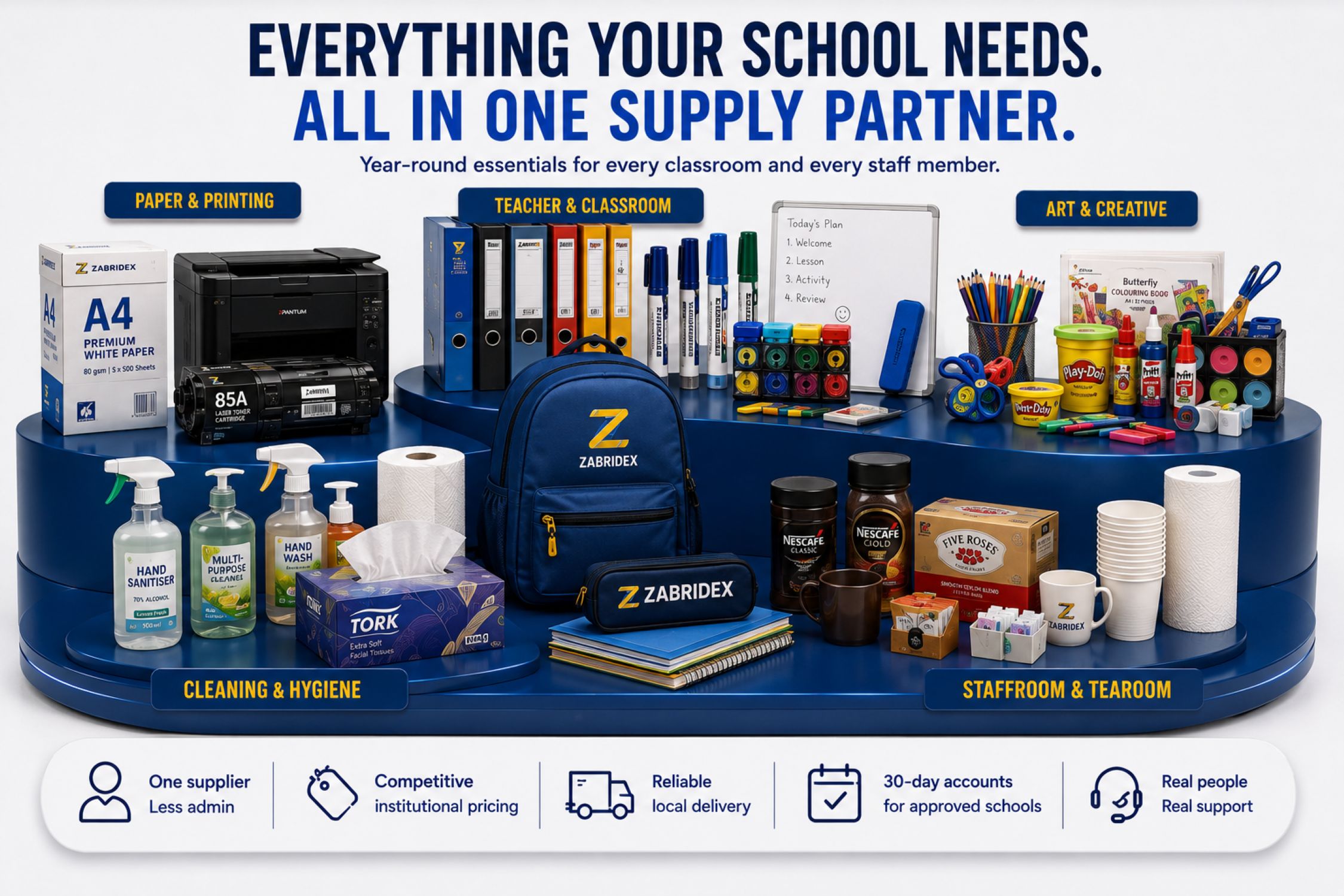 Zabridex classroom essentials paper toner and school supplies